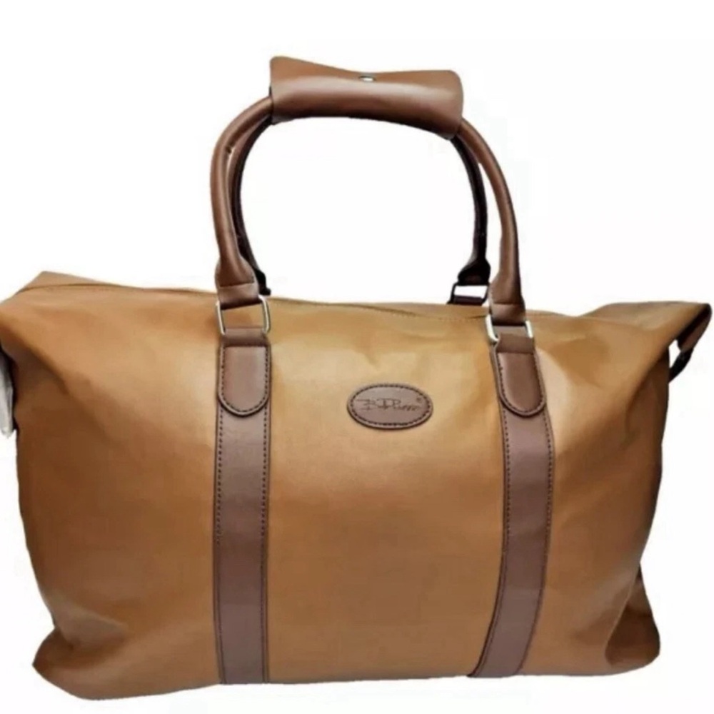 BELLA Elegant Brown Leather travel Bag. NEW!